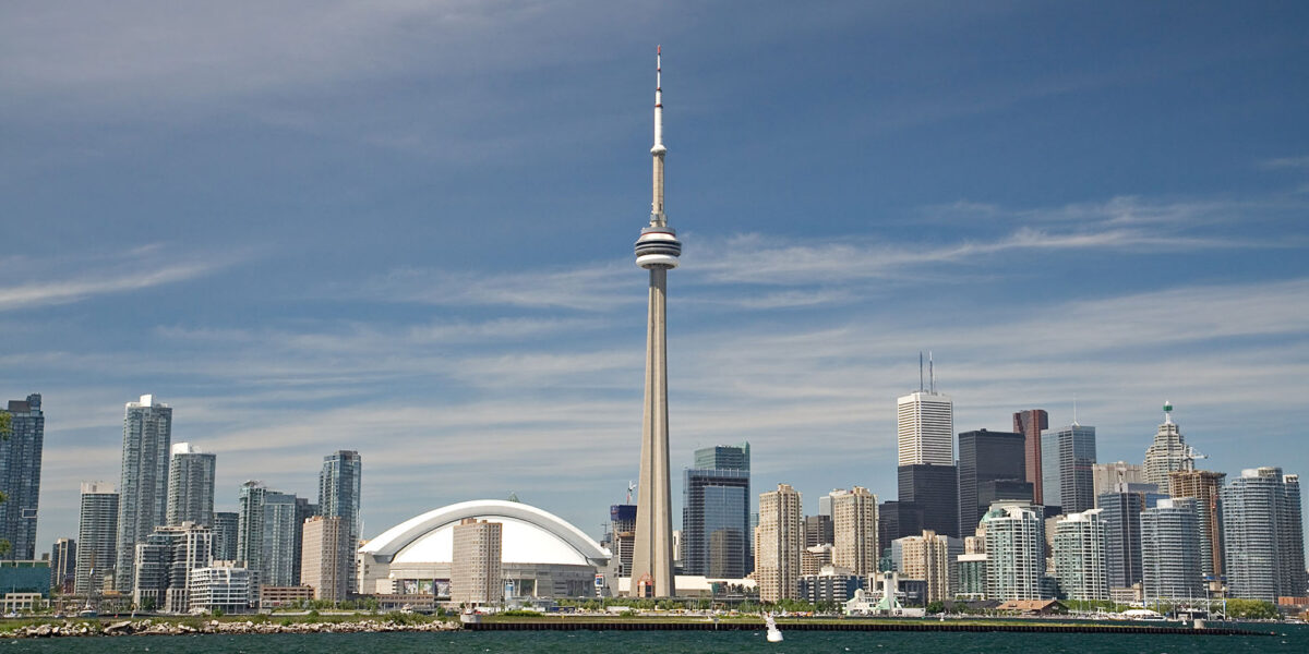 Toronto skyline with CN Tower and downtown skyscrapers