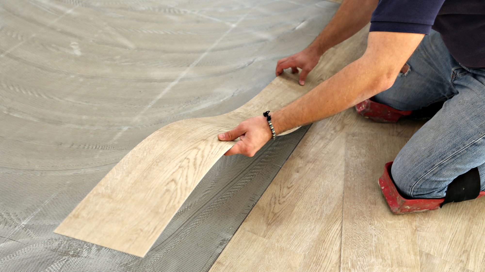 Installing vinyl plank flooring over concrete subfloor