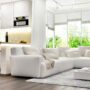 Bright open concept kitchen living space